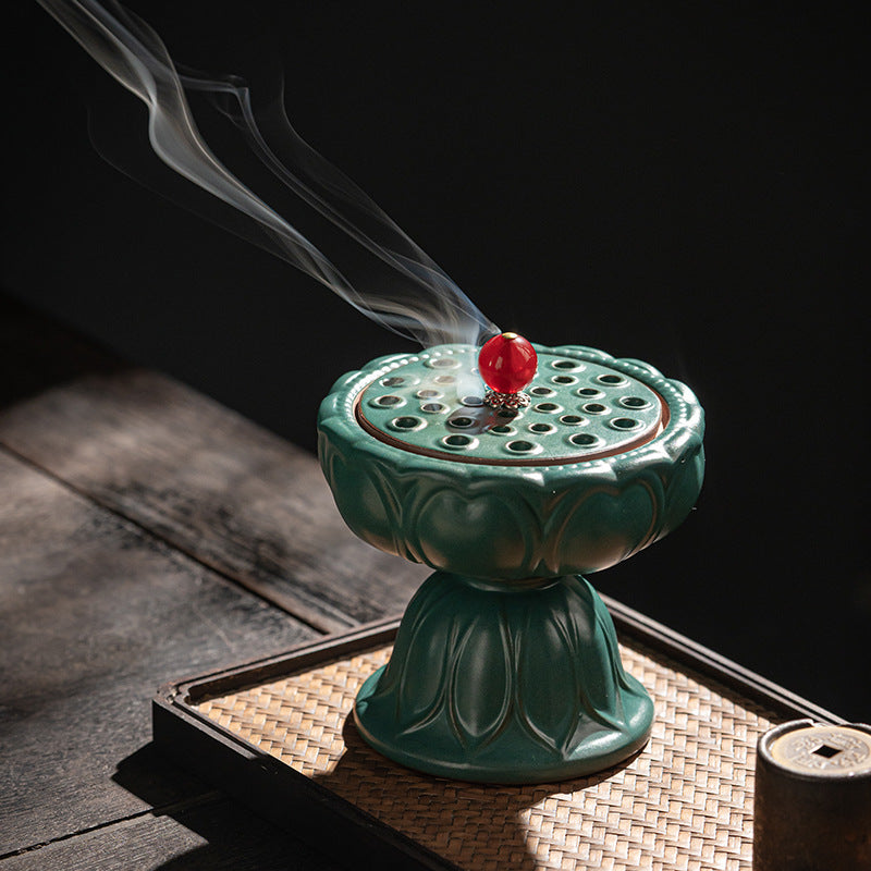 Household Antique Ceramic Dish Incense Burner Ornaments