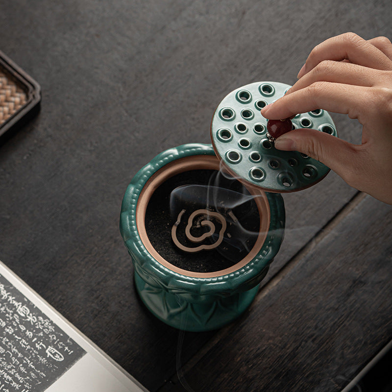 Household Antique Ceramic Dish Incense Burner Ornaments