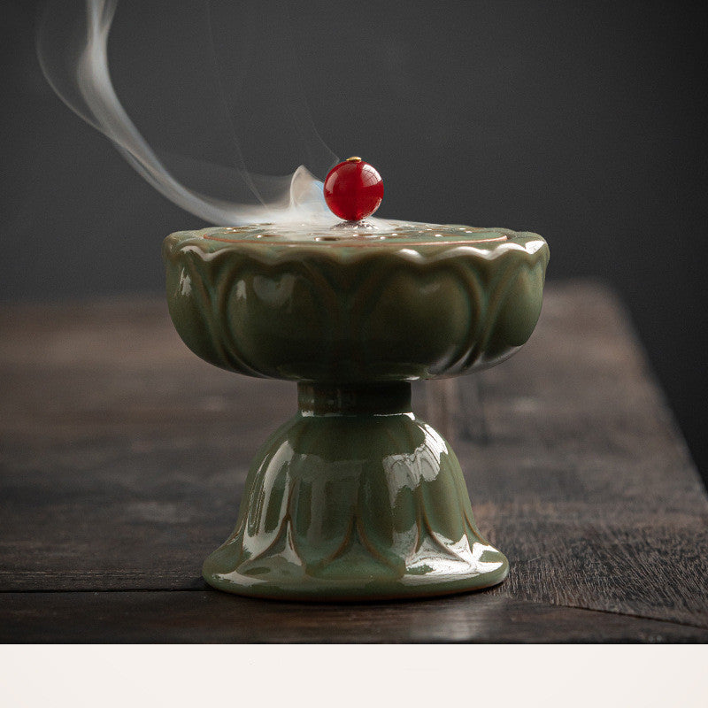 Household Antique Ceramic Dish Incense Burner Ornaments