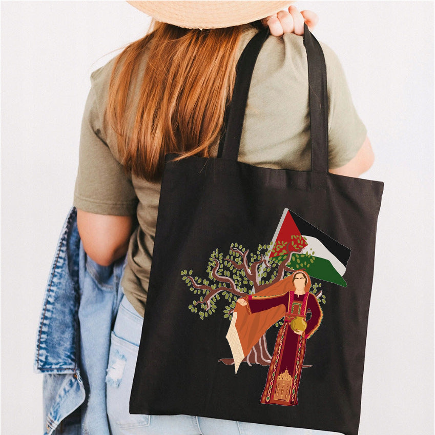 Simple Household Printed Canvas Shoulder Bag