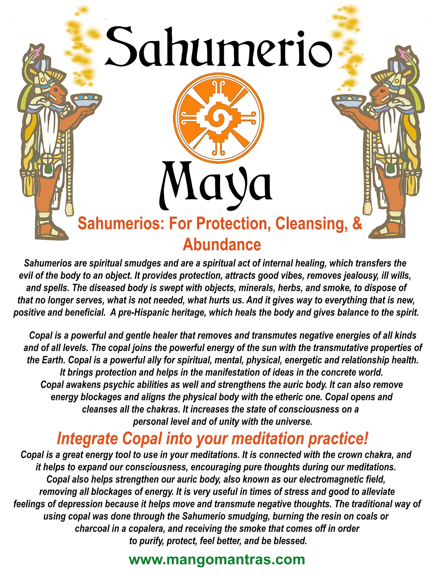 Mayan Copal, Frankincense & Amber:  To Purify, Protect and Bless!