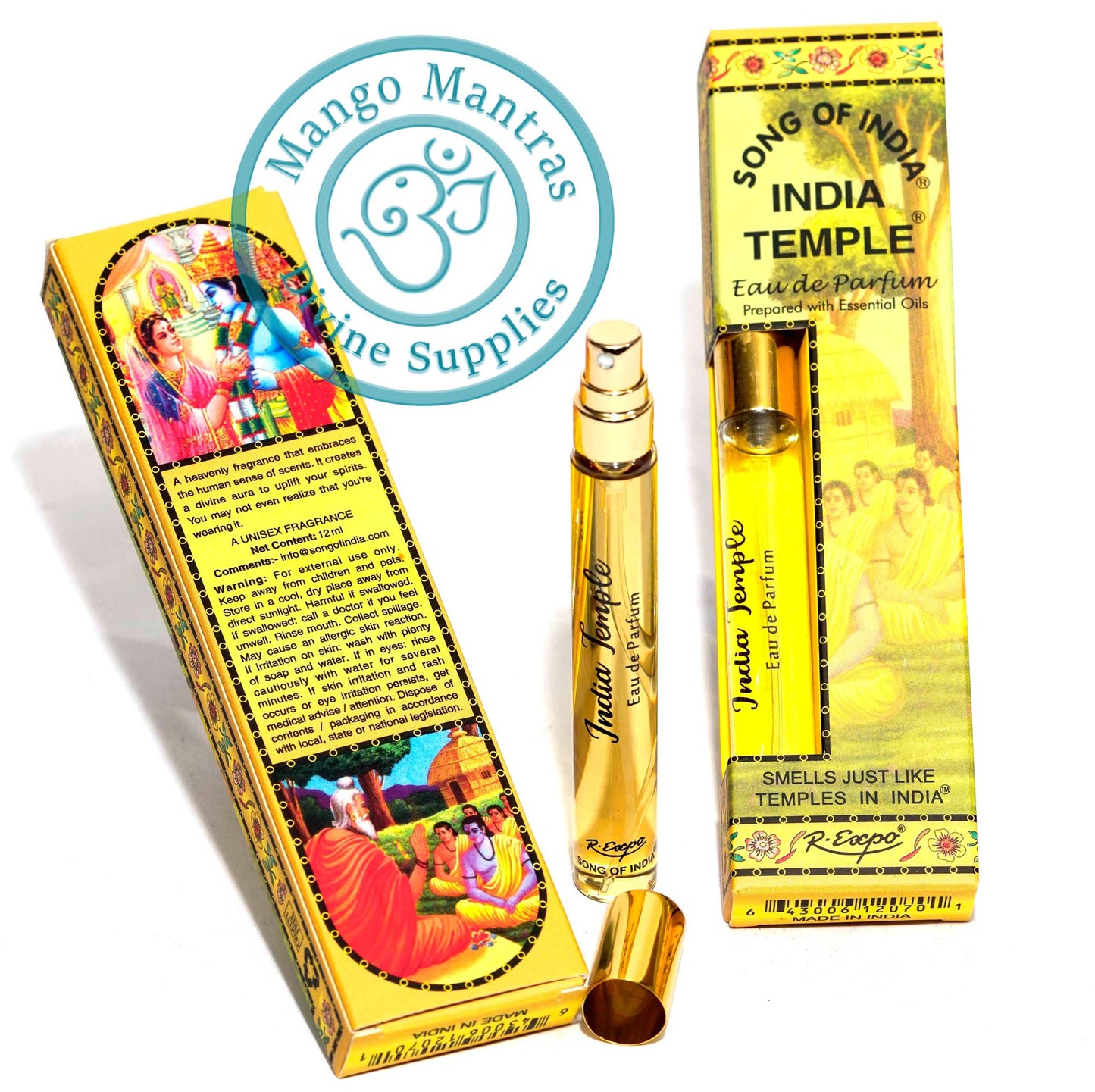 Divine India Temple Spray Perfume 12 ml - Song of India