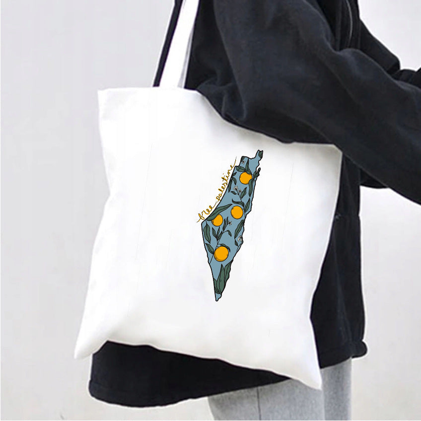 Simple Household Printed Canvas Shoulder Bag